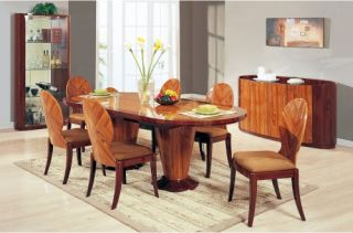 Global Furniture Deria Parquet Double Pedestal Dining Table   Dining Tables