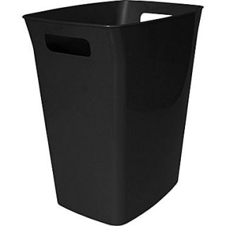 Hefty Plastic Indoor Garbage Can, 24 Quart, Black