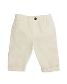 Pull On Chino Pants, White, 6 24 Months   Marie Chantal   White (24M)