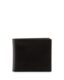 Mens Striped Leather Wallet, Black/Multi   Paul Smith   Black