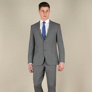Thomas Nash Grey plain weave slim fit 2 button suit jacket