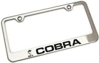 Ford Mustang SVT Cobra License Plate Frame Stainless Steel Laser Etched Metal Automotive