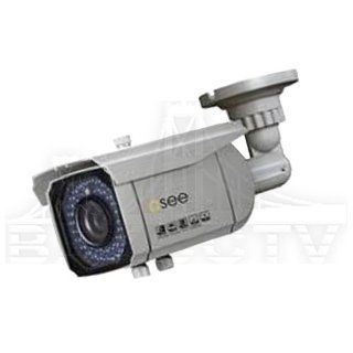 Q SEE QD6004B N 600TVL 1/3" 2.8 12mm Varifocal Sony Effio E Super HAD CCD II Weatherproof Outdoor IP65 CCTV Surveillance Security Bullet Camera w/ 48 IR LEDs 120 FT Night Vision  Camera & Photo