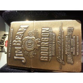 Zippo Jim Beam Brass Emblem Pocket Lighter Sports & Outdoors