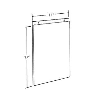 17 x 11 Vertical Wall Mount Acrylic Sign Holder, Clear