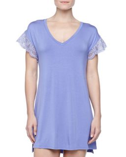 Womens Epoque Lace Sleeve Jersey Sleepshirt   Fleurt   Orchard of lilacs