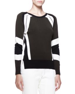 Womens Banham Racing Stripe Sweater   Belstaff   Ivory, black, (MEDIUM)