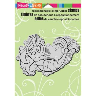 Stampendous Cling Rubber Stamp 3.5inx4in Sheet penpattern Mermaid