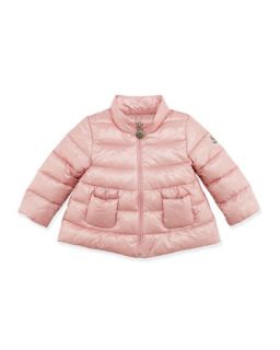 Joelle Quilted Tech Jacket, Light Pink, 3 24 Months   Moncler   Light pink (3M 