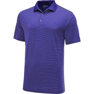 NIKE Mens Victory Stripe Short Sleeve Golf Polo   Size L, Court Purple/white