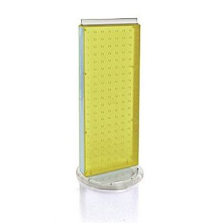 20(H) x 8(W) 2 Sided Revolving Pegboard Counter Unit, Yellow
