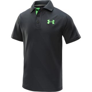 UNDER ARMOUR Boys Matchplay Embossed Short Sleeve Polo   Size Small,