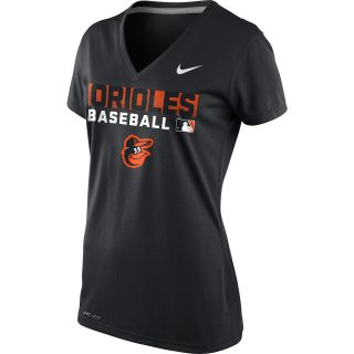 NIKE Womens Baltimore Orioles Team Issue Performance Legend Logo V Neck T 