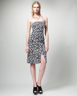 Womens Animal Print Strapless Dress   Stella McCartney   Black spot (46/12)