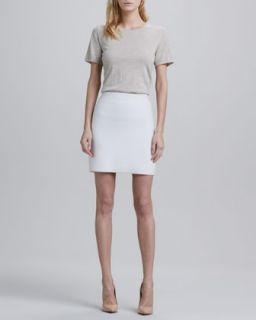 Womens Holleen Ridged Pencil Skirt   Theory   White (MEDIUM)