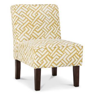 Accent Chair Upholstered Chair Threshold Slipper Chair   Yellow Geo