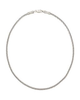 Mens Sterling Silver Chain Necklace, 24   Konstantino   Tan