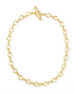 Riviera Gold 19k Link Necklace, 17L   Elizabeth Locke   Gold (19k )