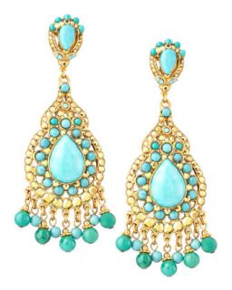 Turquoise Statement Earrings   Jose & Maria Barrera   Turquoise
