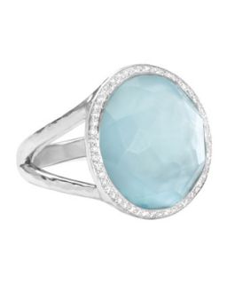 Stella Lollipop Ring in Blue Topaz & Diamonds, 0.23ct   Ippolita   Silver (8)