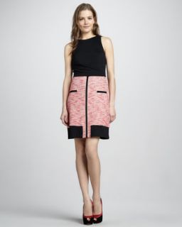 Womens Sleeveless Colorblock Dress   Phoebe Couture   Black multi (8)