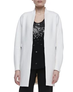 Womens Leann Long Zipper Coat   Elie Tahari   Winter white (X SMALL/0 2)