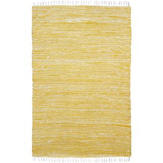 Yellow Reversible Chenille Flat Weave Area Rug (9 X 12)