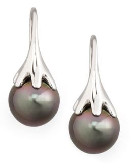 Gray South Sea Pearl Drop Earrings   Eli Jewels   Gray