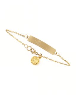 Personalized Gold ID Bracelet   Zoe Chicco   Gold