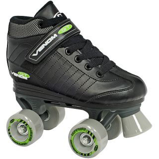 Roller Derby Boys Venom Speed Quad Skate   Size 12, Black/silver/green (U321B 