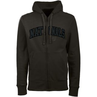 Antigua Washington Nationals Mens Signature Full Zip Hooded Sweatshirt   Size