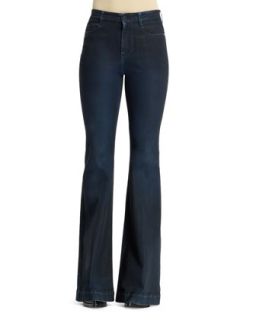 Womens 1970s Flare Leg Denim Jeans   Stella McCartney   Blue/Black (29/10)