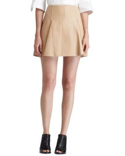 Womens Peplum Flare Leather Skirt, Nude   3.1 Phillip Lim   Nude (8)