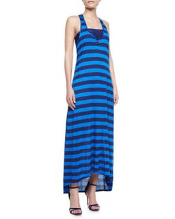 Womens Marcel Striped Racerback Maxi Dress   Splendid   Navy/Blue (MEDIUM/8 10)