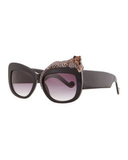 Rose et la Mer Leopard Sunglasses, Black   Anna Karin Karlsson   Black