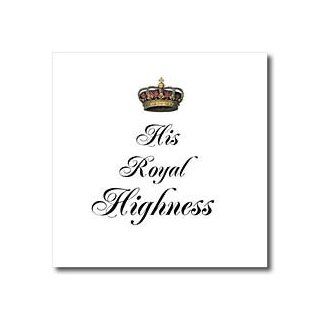 ht_112871_3 InspirationzStore His and Hers gifts   His Royal Highness   part of a his and hers couples gift set   funny king   humorous prince humor   Iron on Heat Transfers   10x10 Iron on Heat Transfer for White Material Patio, Lawn & Garden