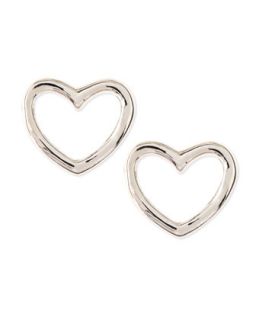 Love Heart Stud Earrings, Silvertone   MARC by Marc Jacobs   Argento