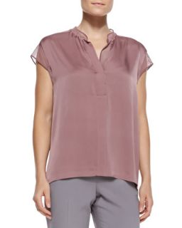 Womens Eva Stretch Georgette Blouse   Elie Tahari   Dusted rose (SMALL 4 6)
