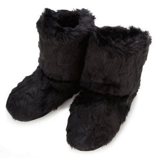 Floozie by Frost French Black faux fur slipper boots