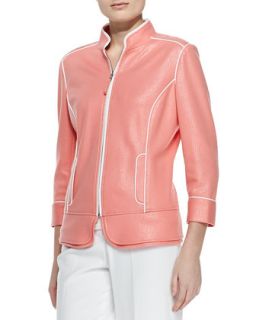 Womens Hollywood Shine Jacket with Piping, Petite   Berek   Coral (PM (8/10))