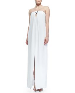 Womens Strapless Center Slit Maxi Dress   Cushnie et Ochs   White (8)