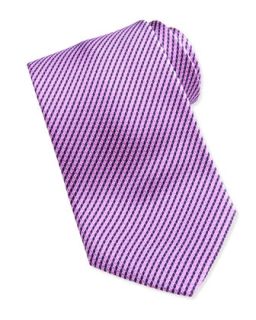 Mens Printed Micro Neat Silk Tie, Purple   Ermenegildo Zegna   Purple