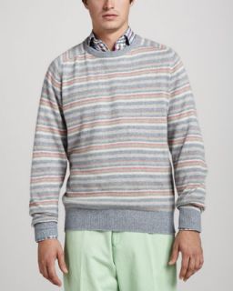 Mens Striped Raglan Sweater   Peter Millar   Multi (M/40)