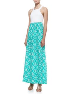 Womens Mallory Printed Skirt Maxi Dress   Alice & Trixie   Mint/Ivory (SMALL)