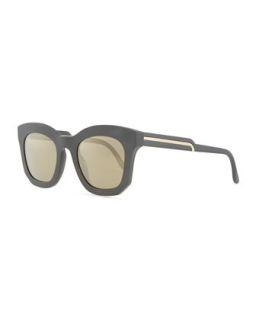 Thick Plastic Square Sunglasses, Gray   Stella McCartney   Gray