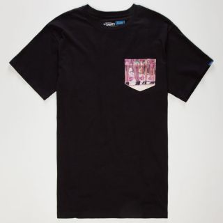 Buns Mens Pocket Tee Black In Sizes Small, X Large, Large, Medium For Men