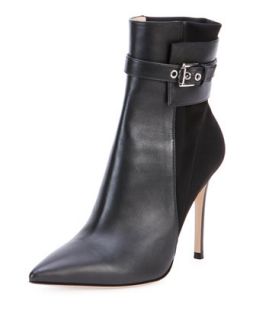 Leather Stretch Back Ankle Boot, Black   Gianvito Rossi   Black (38.5B/8.5B)