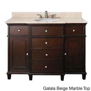 Avanity Windsor 48 inch Single Vanity In Walnut Finish With Sink And Top