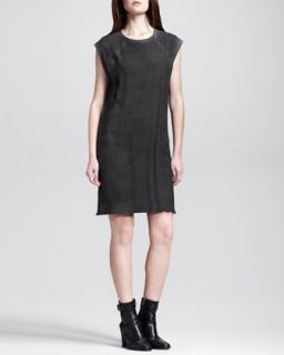 Womens Washed Silk Raglan Sack Dress   HELMUT Helmut Lang   Black (LARGE/10 12)