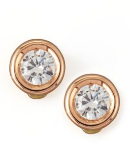 18k Rose Gold Diamond Solitaire Stud Earrings   Roberto Coin   Rose gold (18k )
